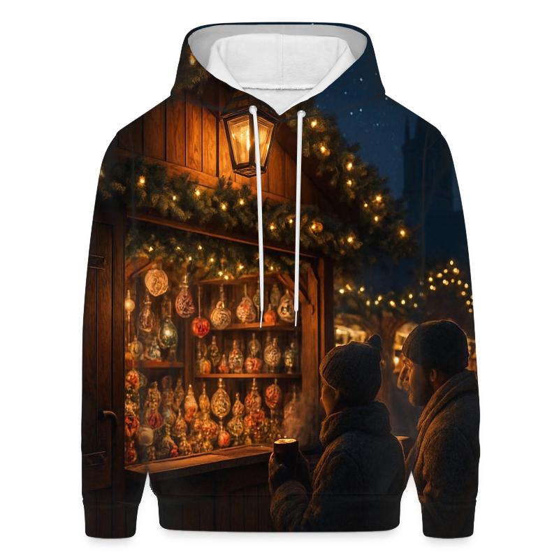 Wooden Market Stall At Night hoodie designs