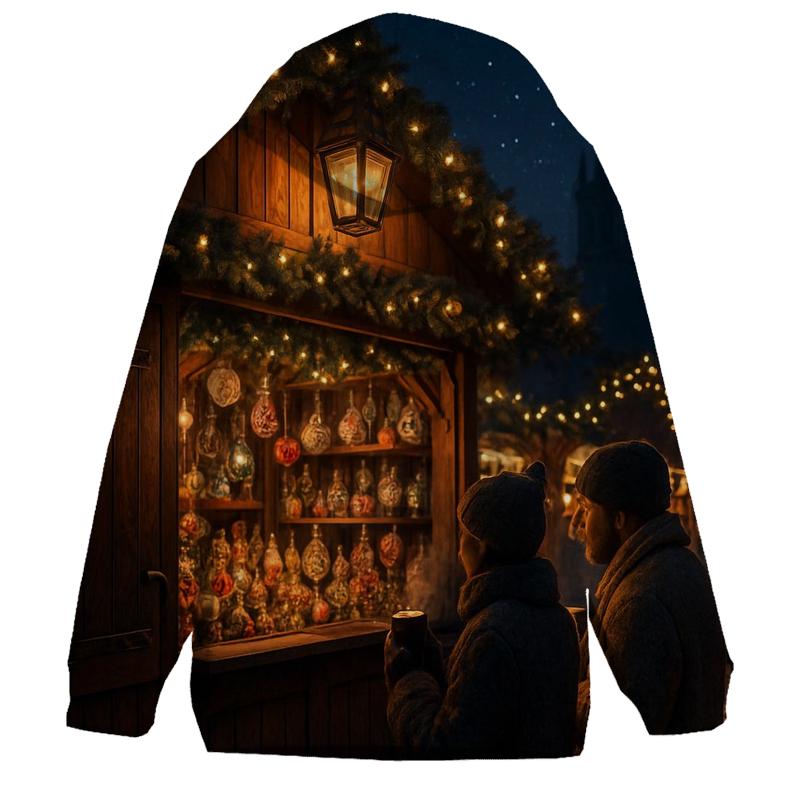 Wooden Market Stall At Night hoodie designs