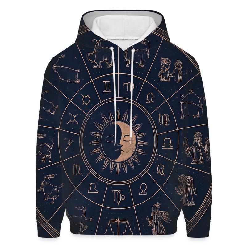Zodiac Wheel Mandala Circle premium hoodies