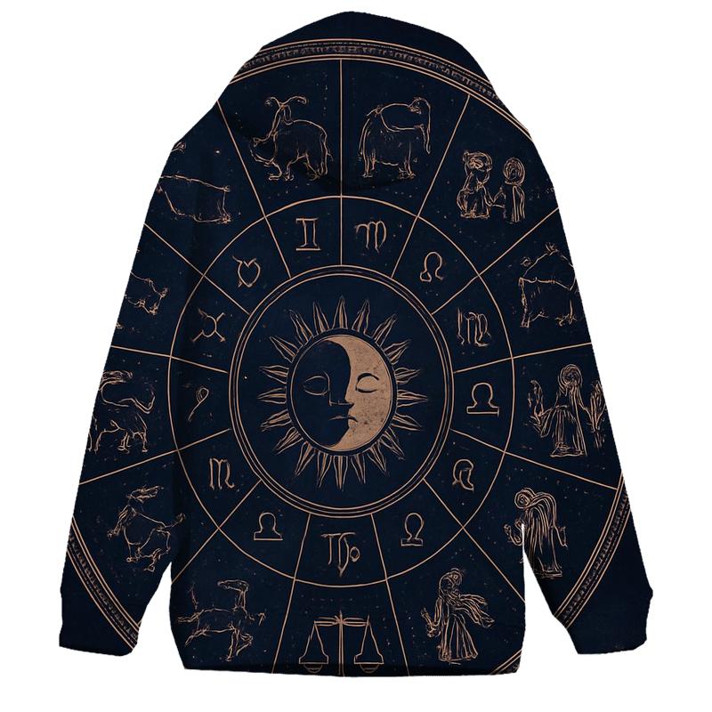 Zodiac Wheel Mandala Circle premium hoodies