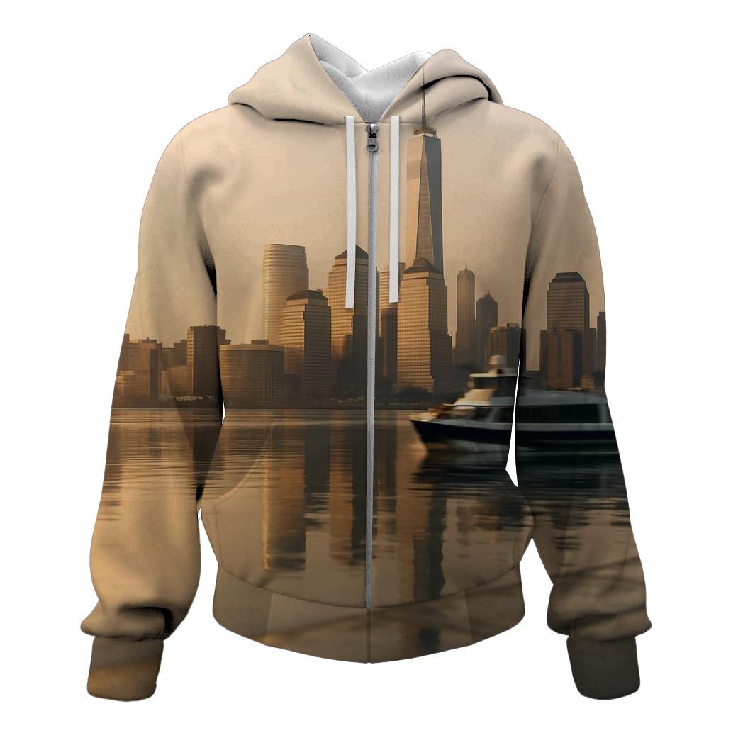 Sunrise Reflections Over Lower Manhattan hoodies fashion