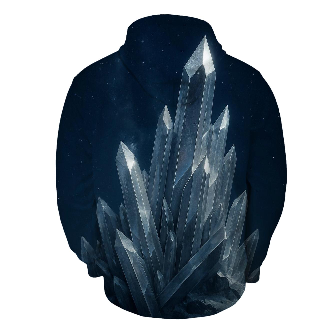 Midnight Crystal Crest printed hoodies