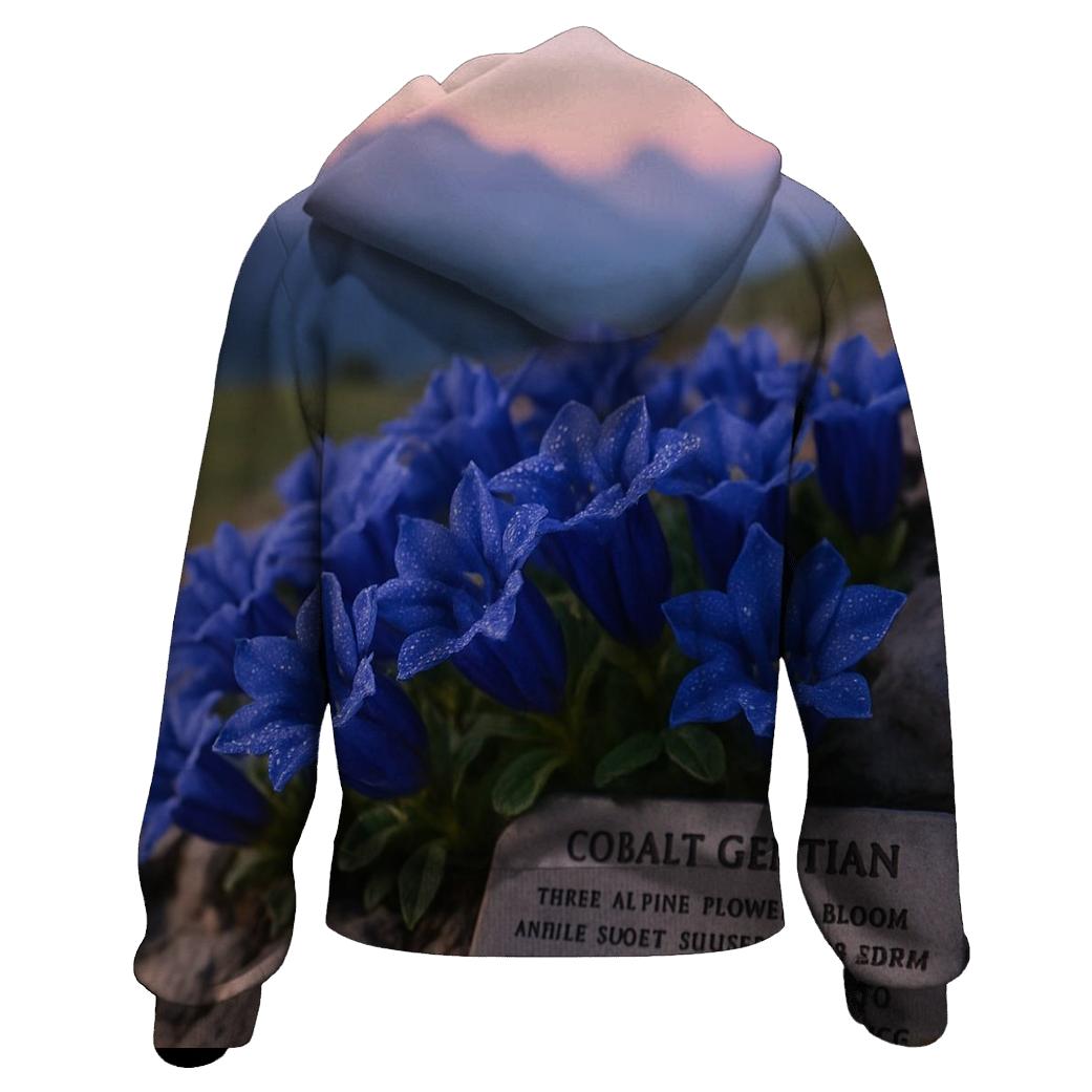 Alpine Gentian Meadow At Dawn hoodie styles
