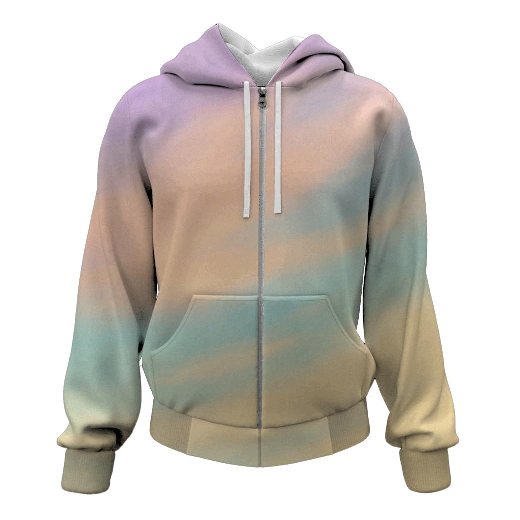 Pastel Cloud Drift embroidered hoodies