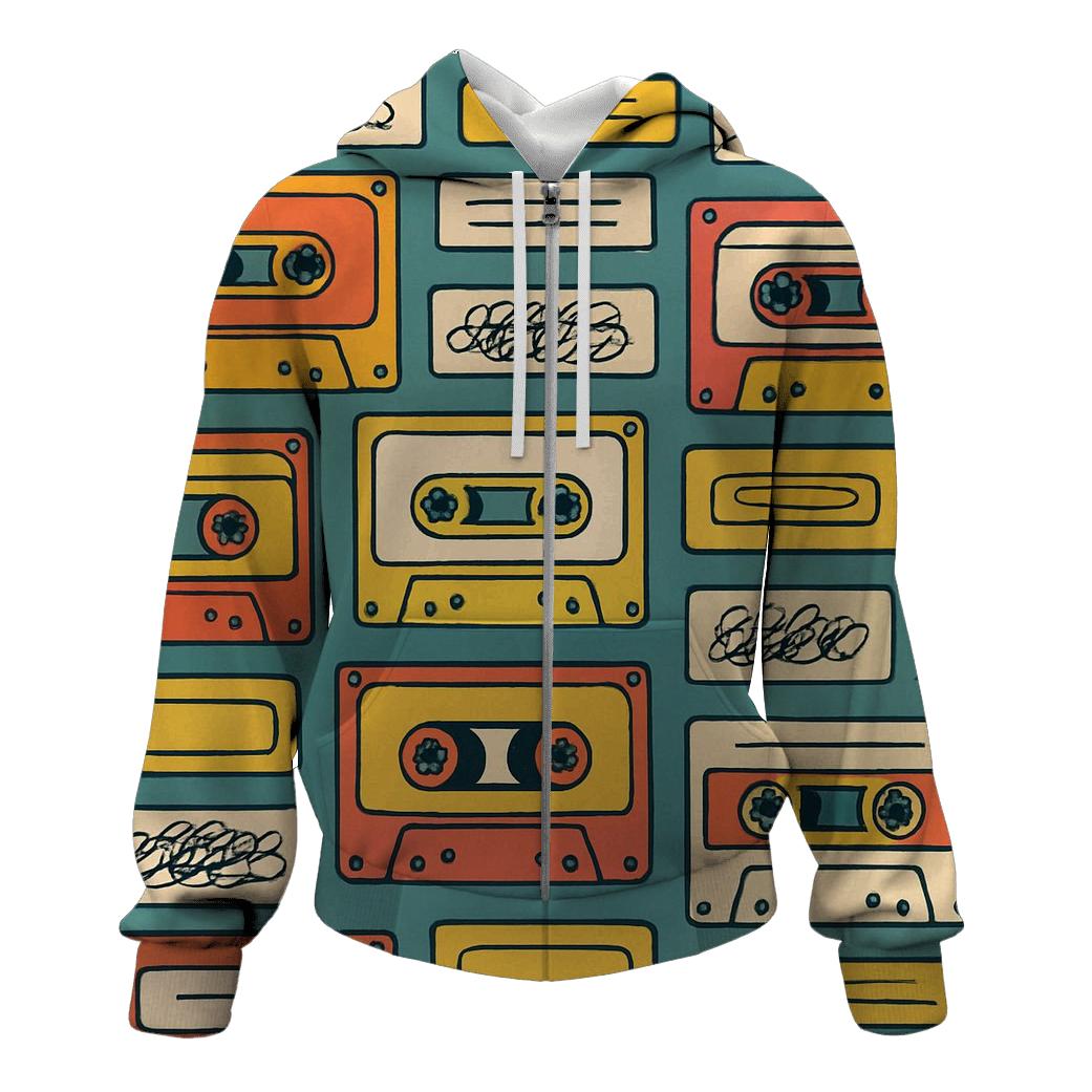 Cassette Tape Collage hoodie designs