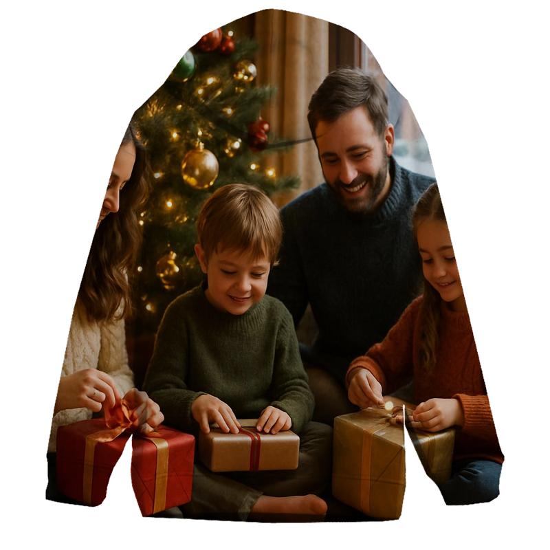 Family Unwrapping By Tree hoodies fashion