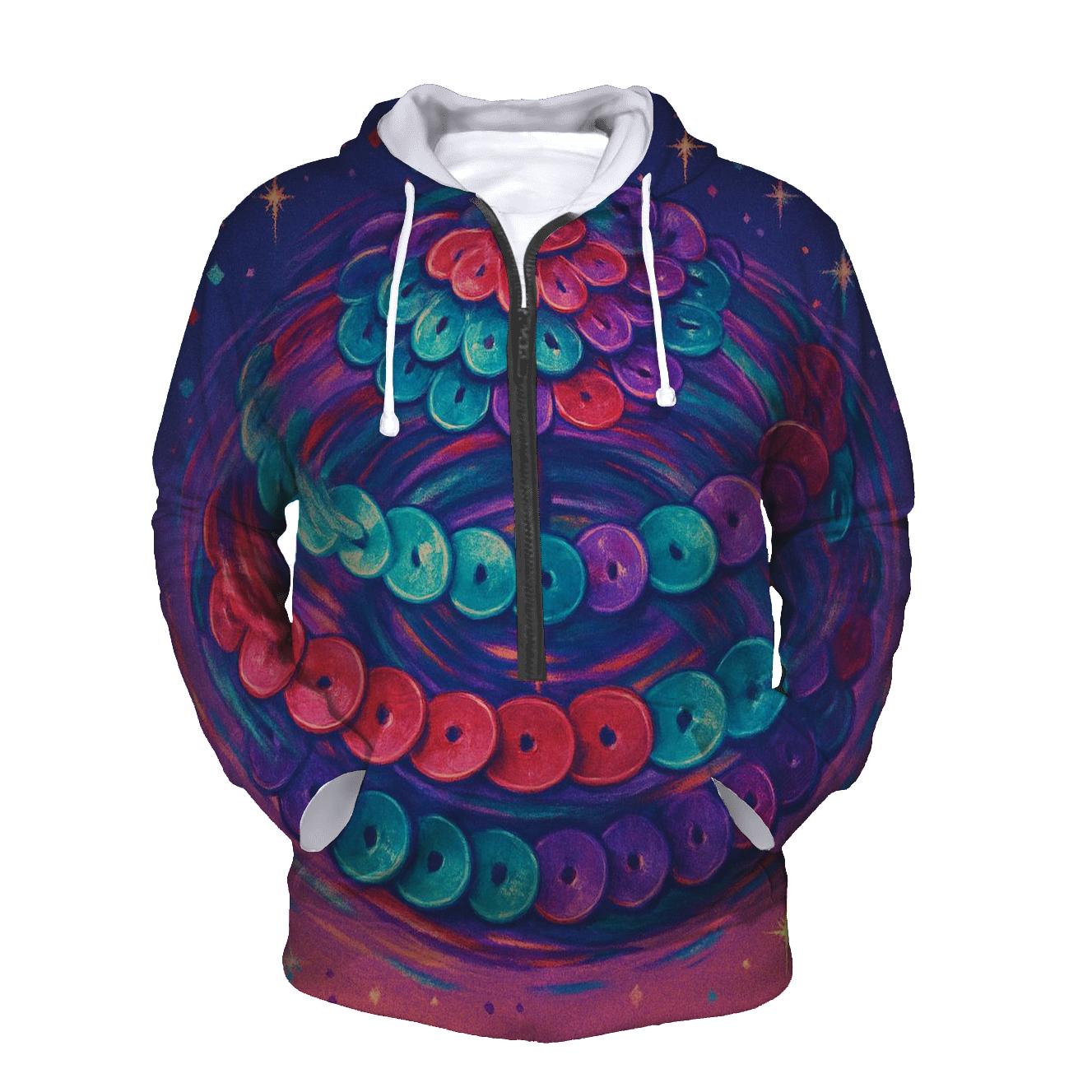 Sequin Carousel printed hoodies
