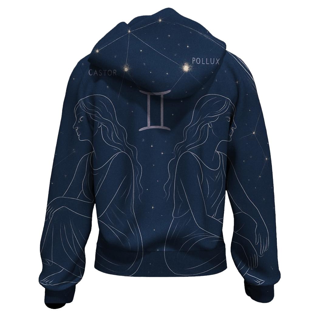 Ethereal Gemini Twins Portrait heavyweight hoodies