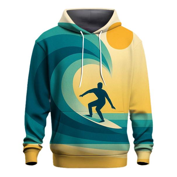Coastal Surf Geometry pullover hoodies