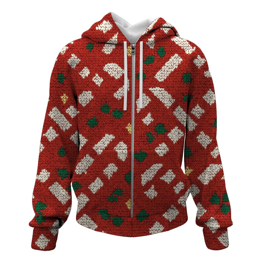Candy Cane Herringbone Stitch Design hoodie designs