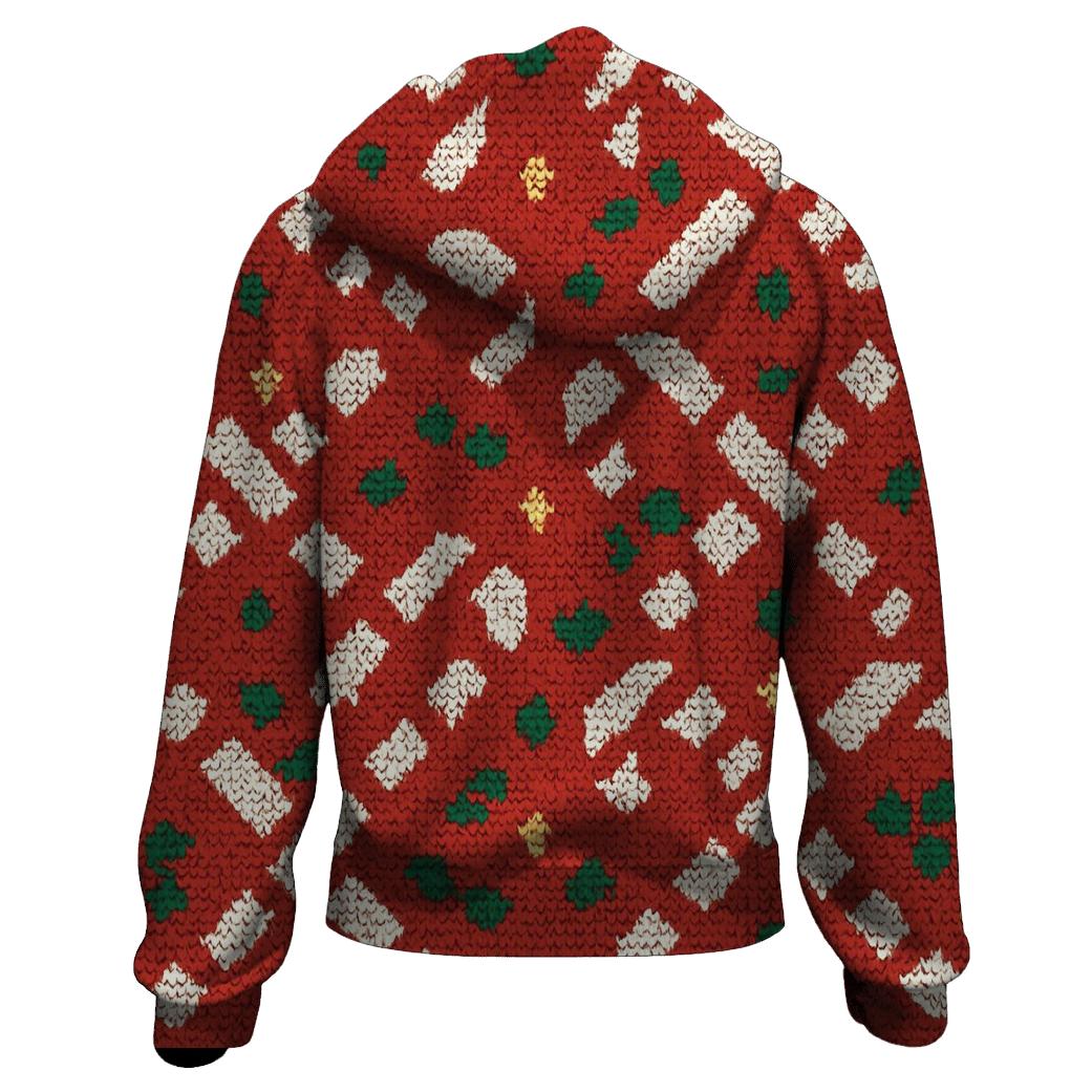 Candy Cane Herringbone Stitch Design hoodie designs