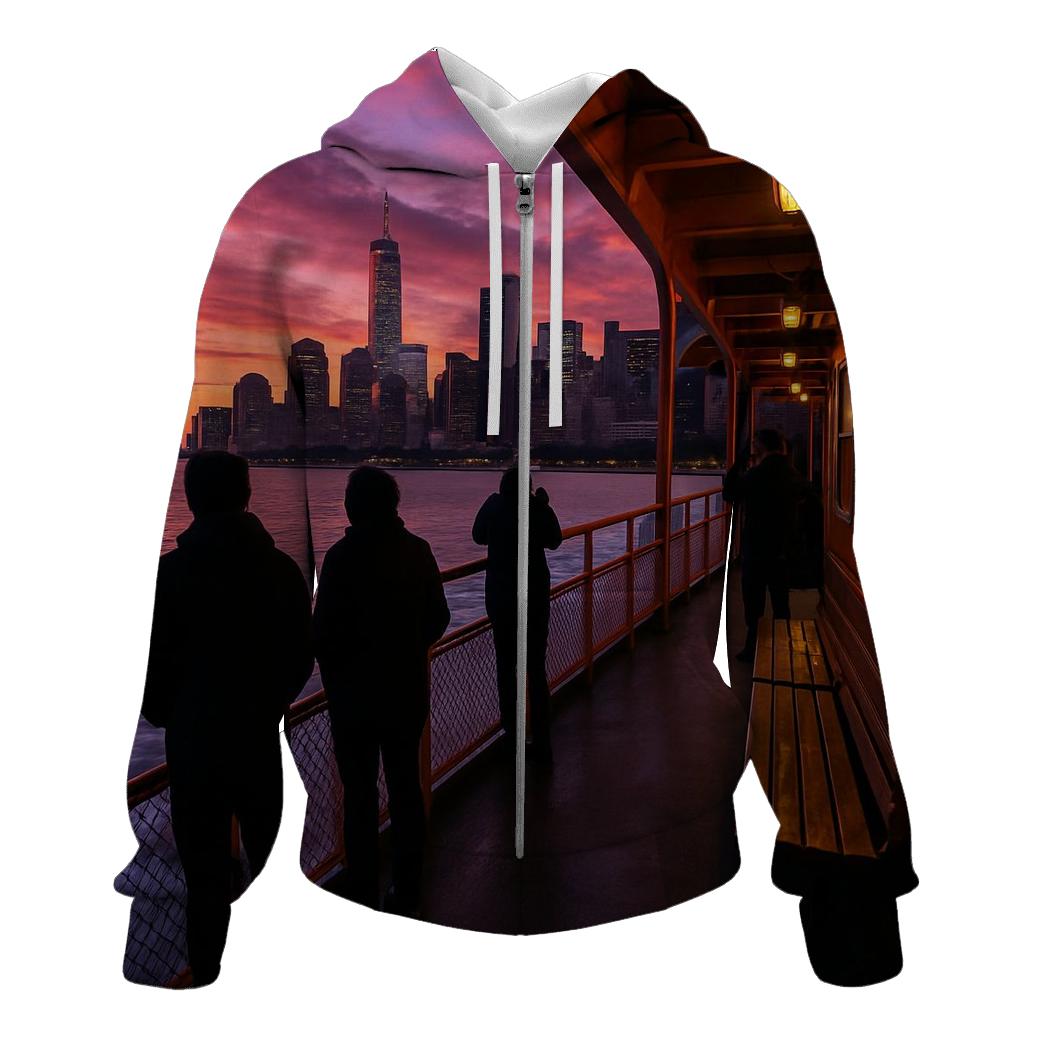 Twilight Ferry Crossing To Lower Manhattan designer hoodies