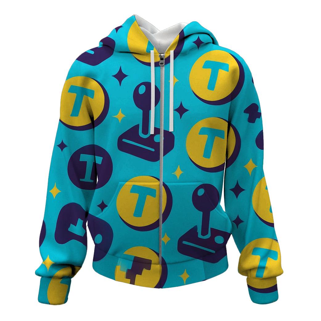Arcade Token Geometry lightweight hoodies