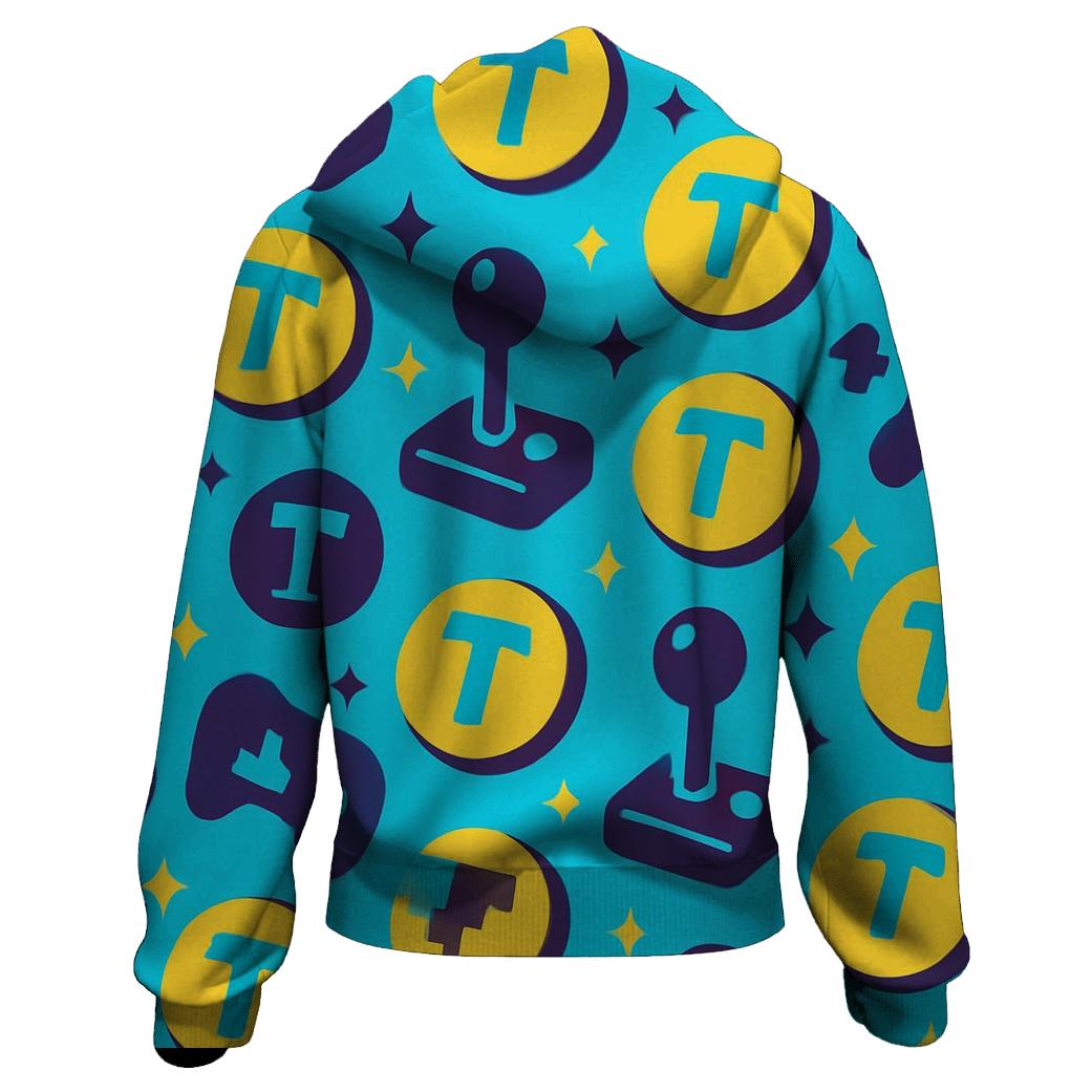 Arcade Token Geometry lightweight hoodies