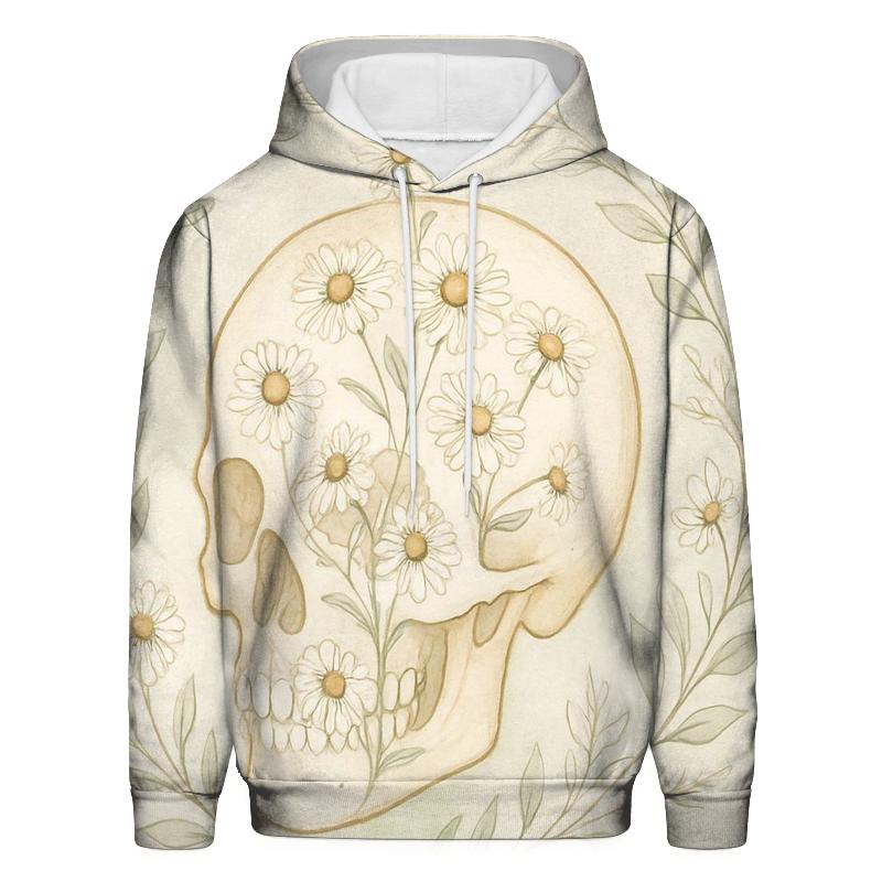 Floral Skull Chamomile hoodies fashion