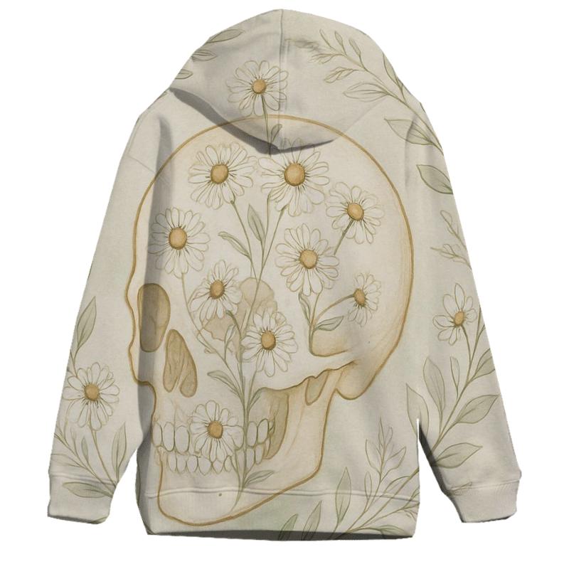 Floral Skull Chamomile hoodies fashion