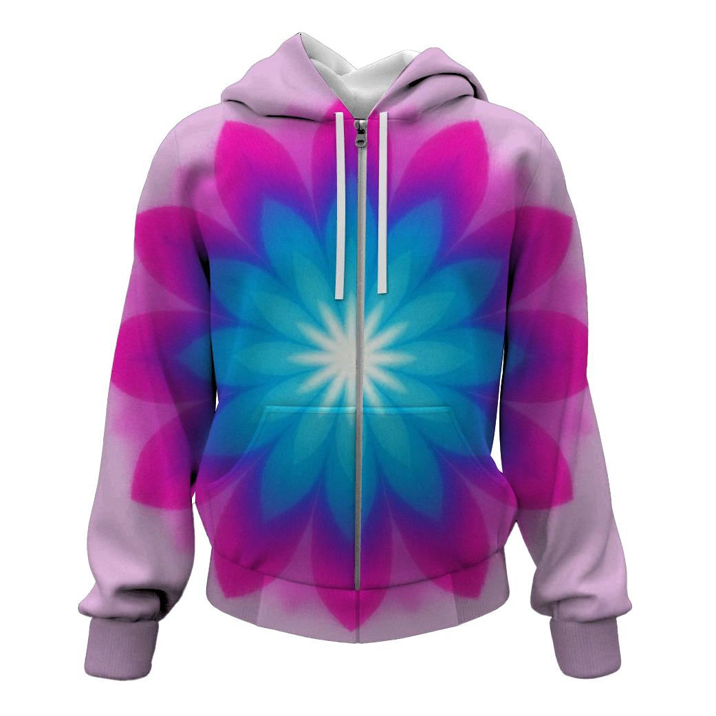 Magenta Mandala Sunburst hoodie styles
