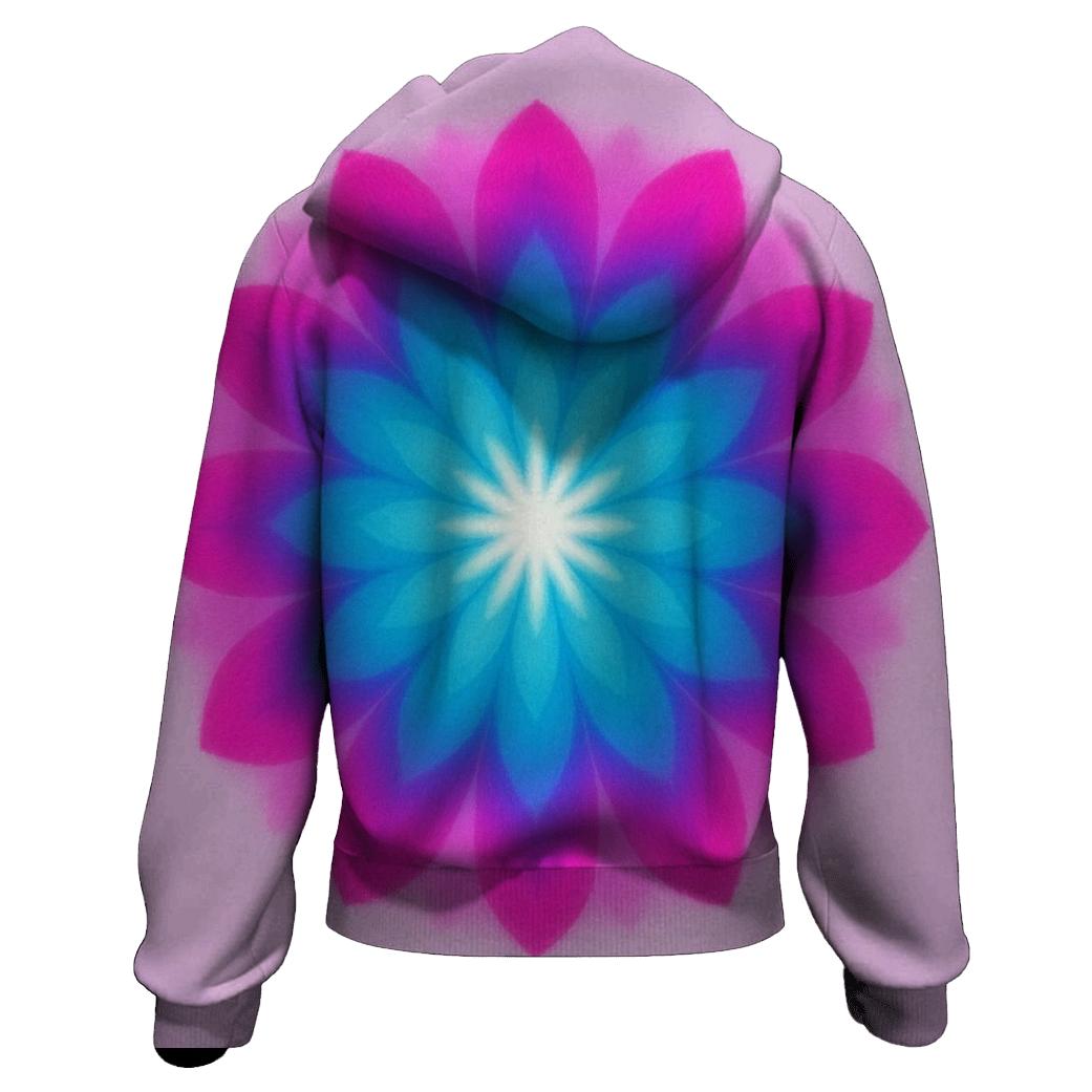 Magenta Mandala Sunburst hoodie styles