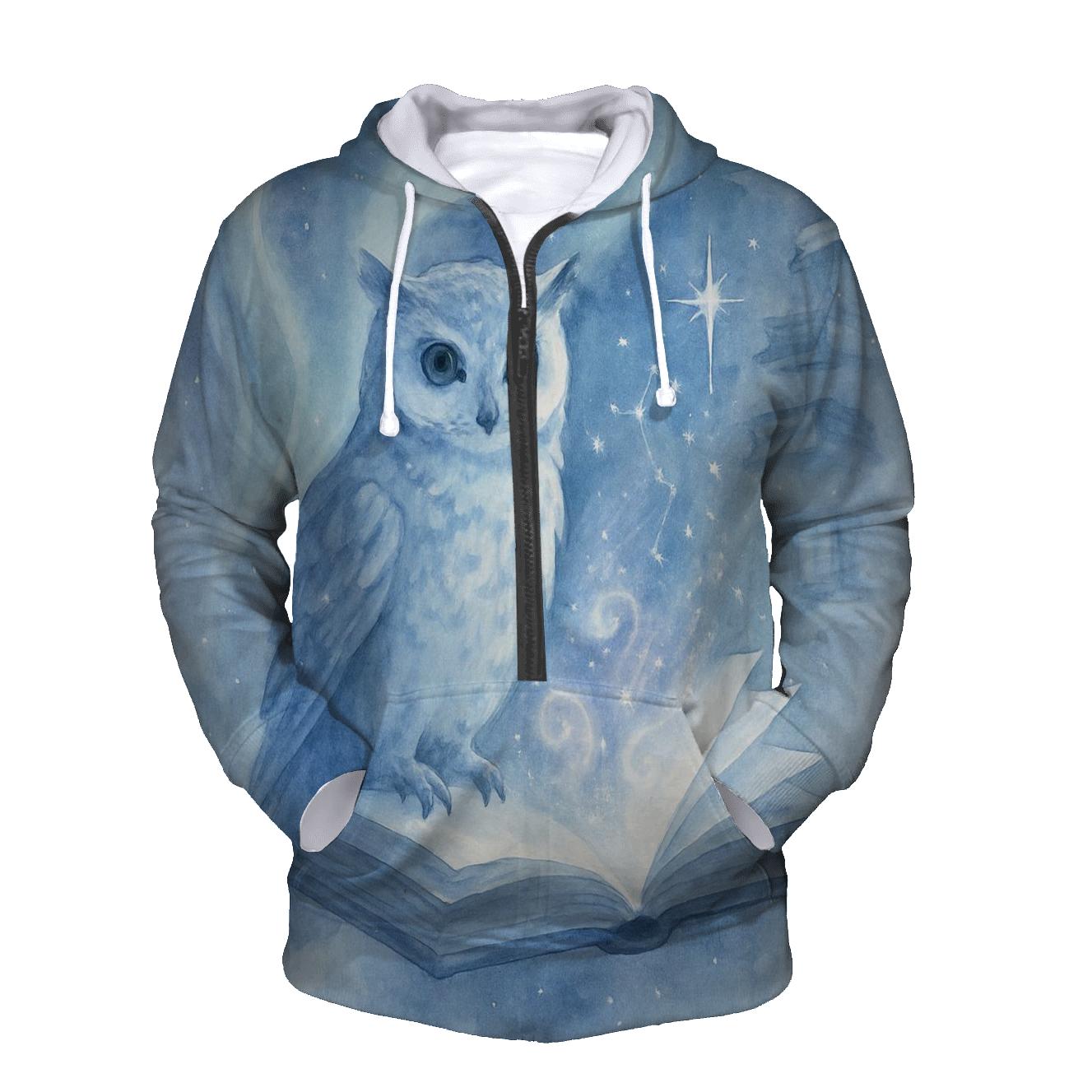 Aurora Owl Librarian embroidered hoodies