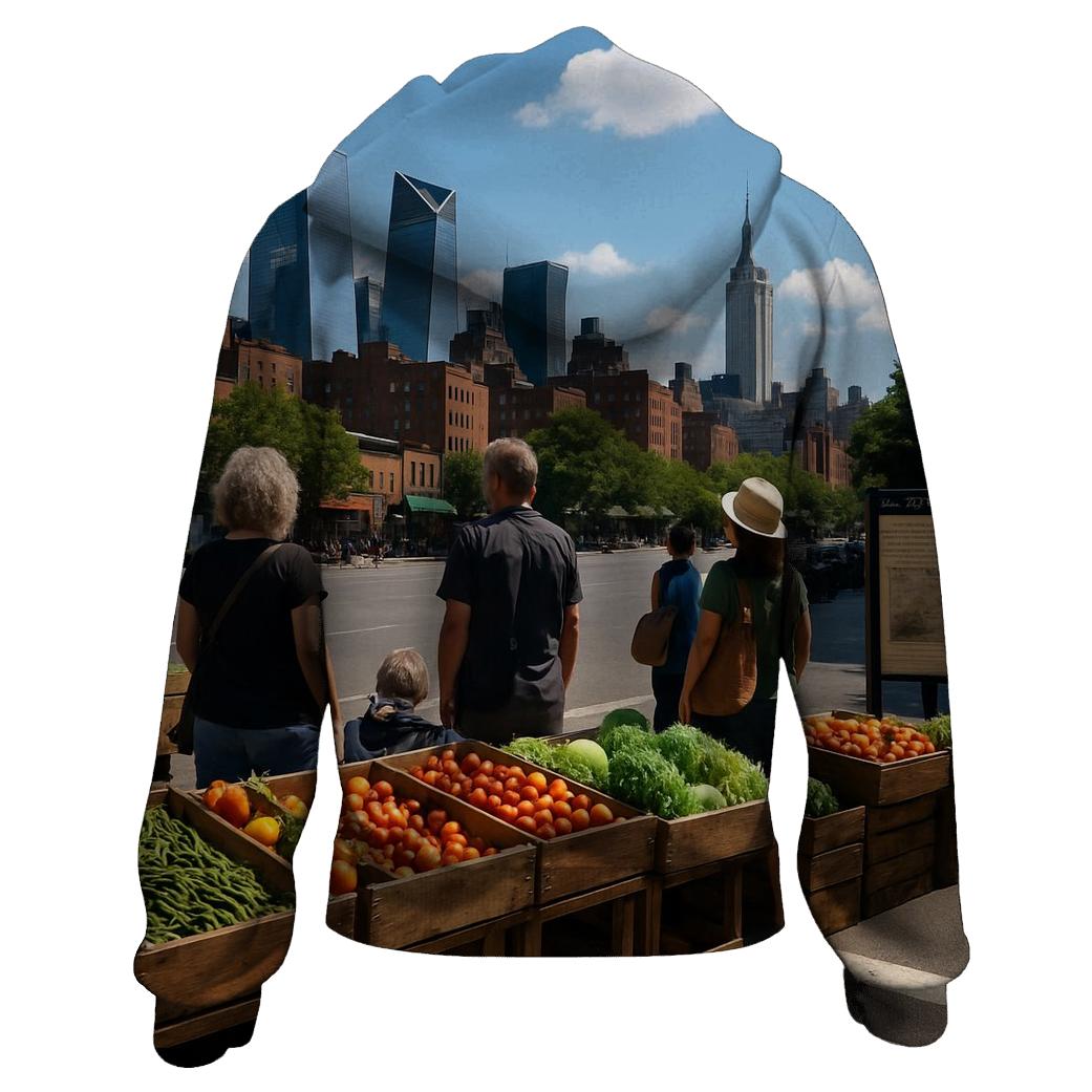 Noonday Market And Midtown Panorama pullover hoodies