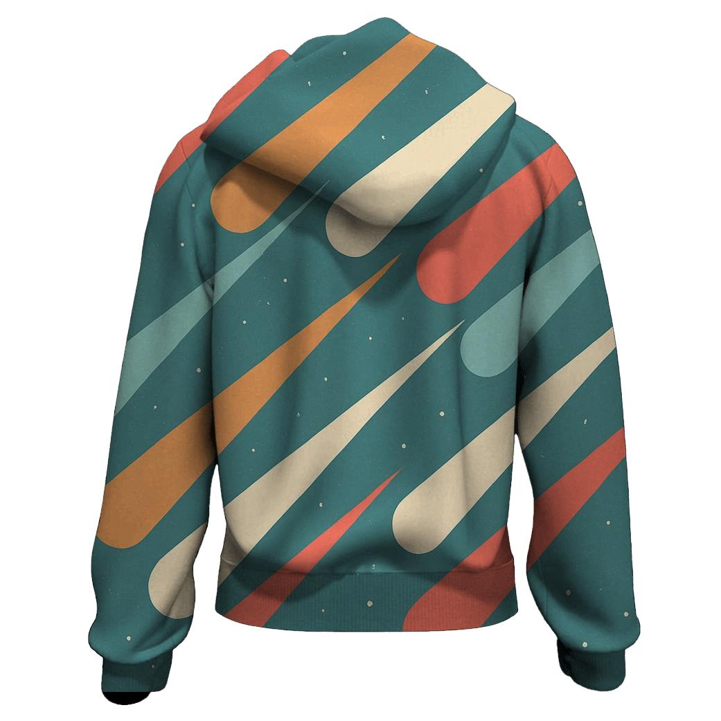 Comet Fan Overprint embroidered hoodies