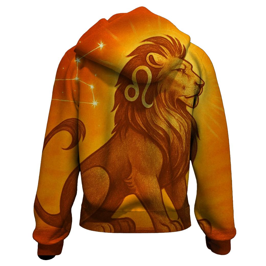 Leo Solar Flare Lion Artwork premium hoodies