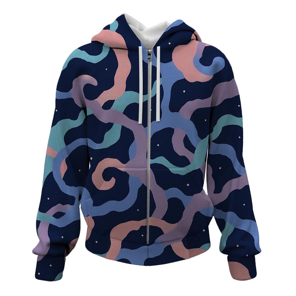 Nebula Filament Bouquet zip-up hoodies