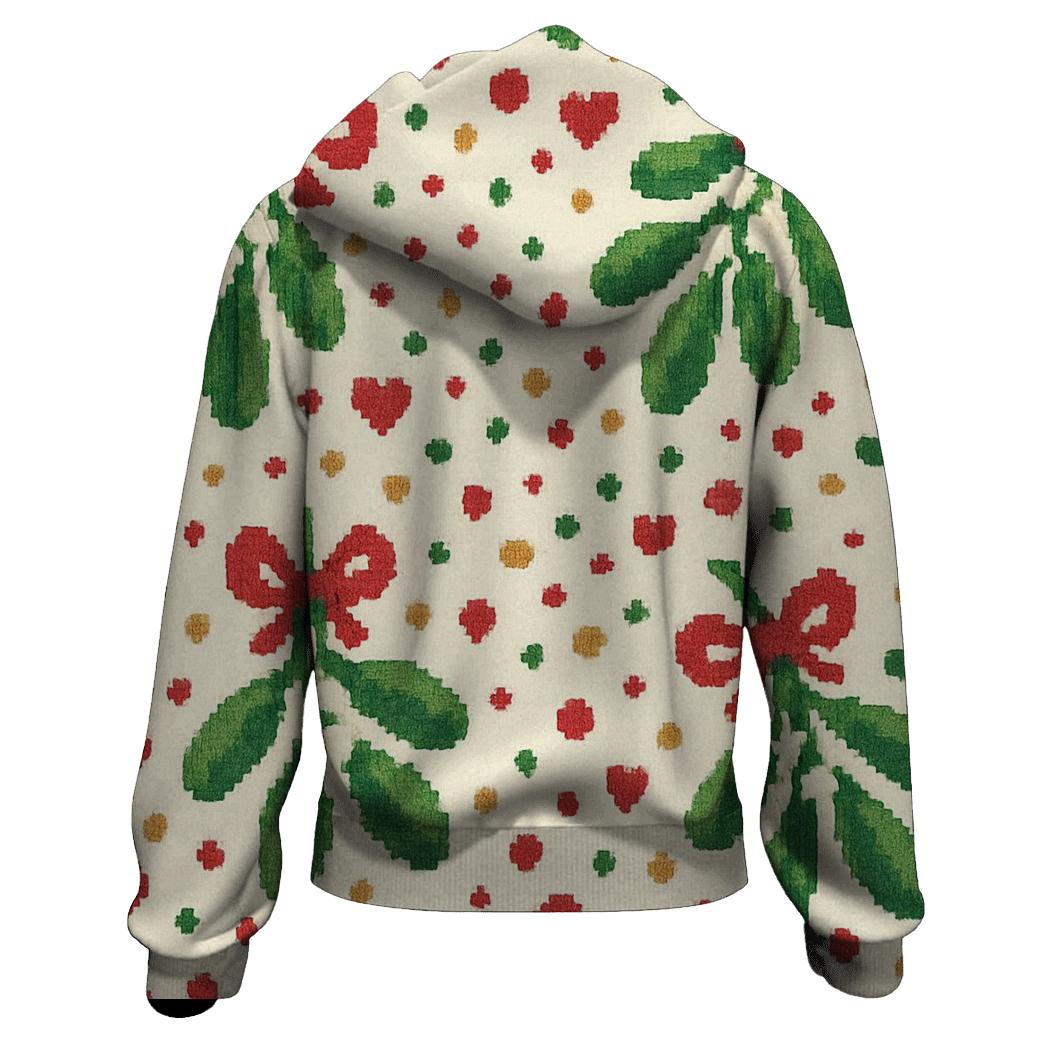 Merry Mistletoe Confetti Design premium hoodies