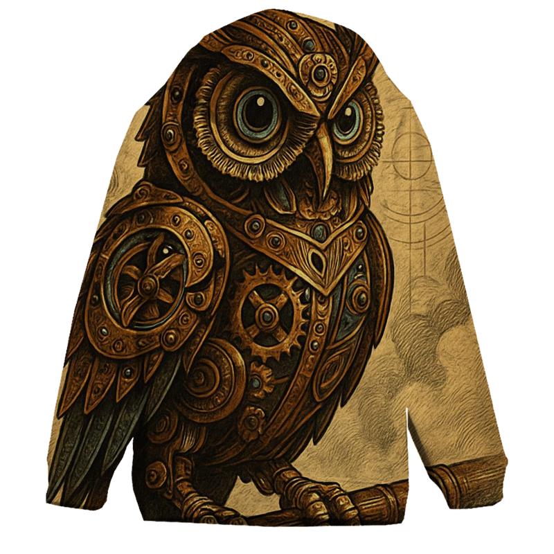 Steampunk Mechanical Owl custom hoodies