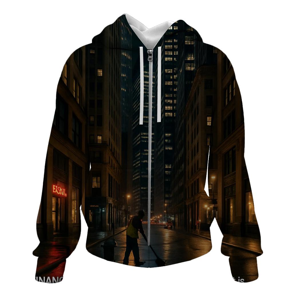 Nighttime Financial District After Hours heavyweight hoodies