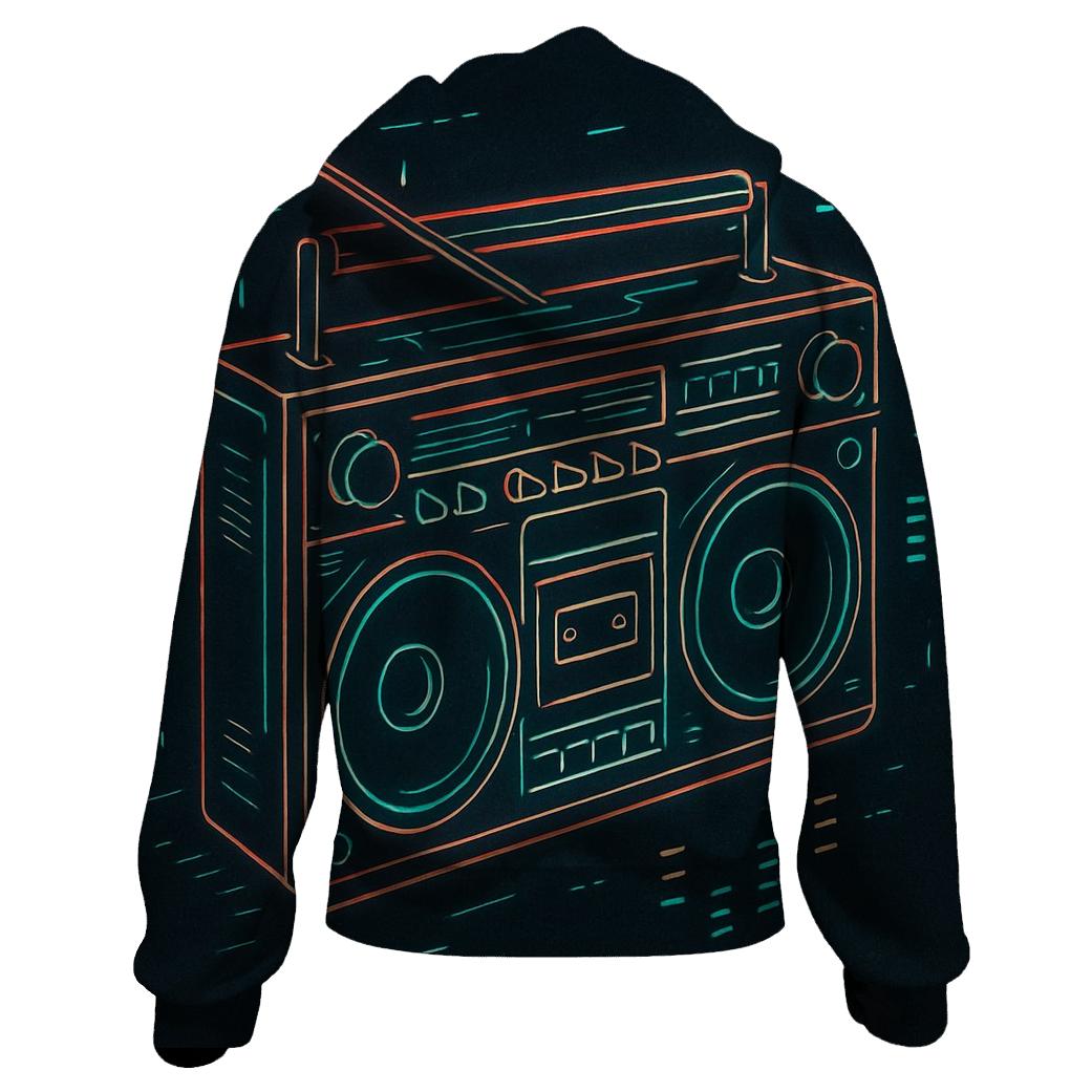 Boombox Neon Blueprint custom hoodies