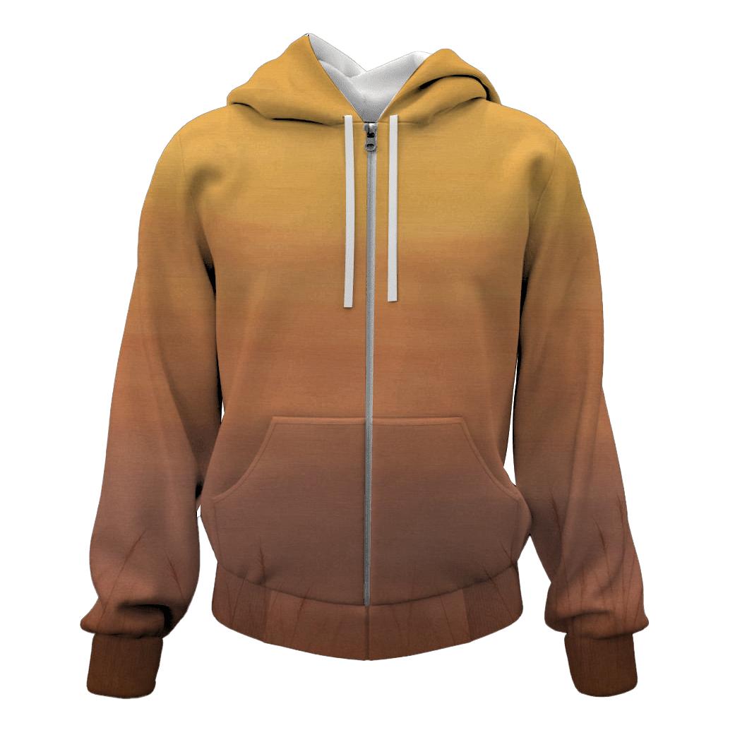 Sunset Meadow Wash zip-up hoodies