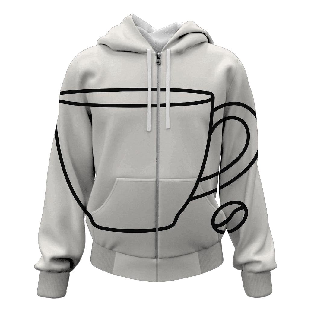 Cup Handle Outline graphic hoodies