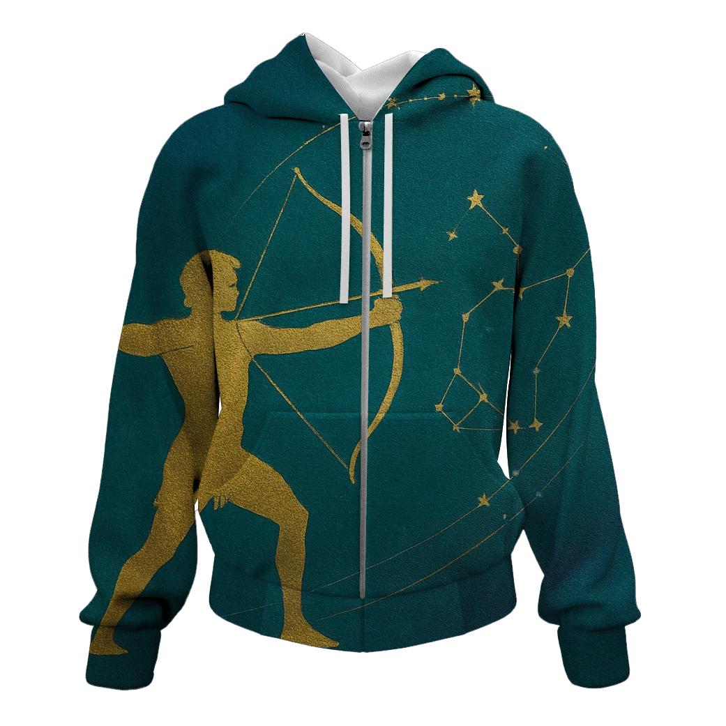 Sagittarius Archer Star Map embroidered hoodies