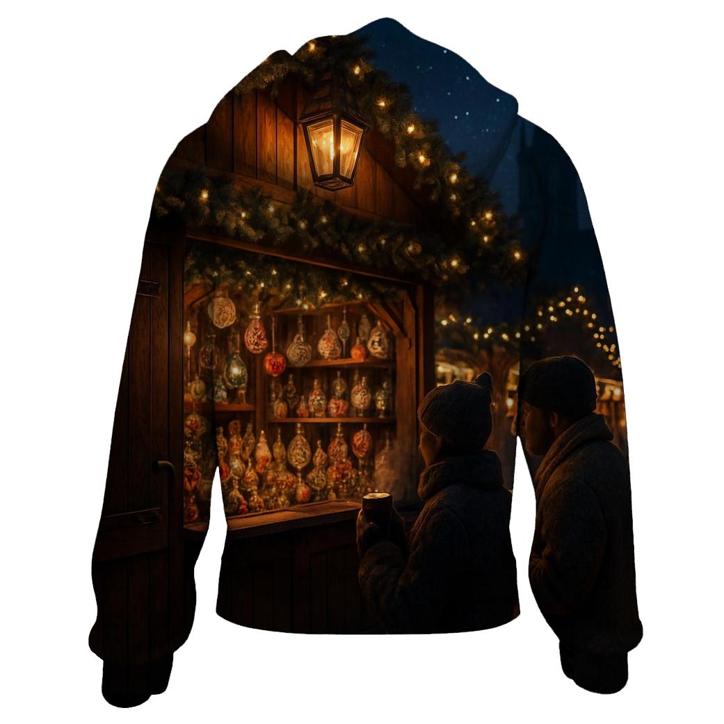 Wooden Market Stall At Night lightweight hoodies