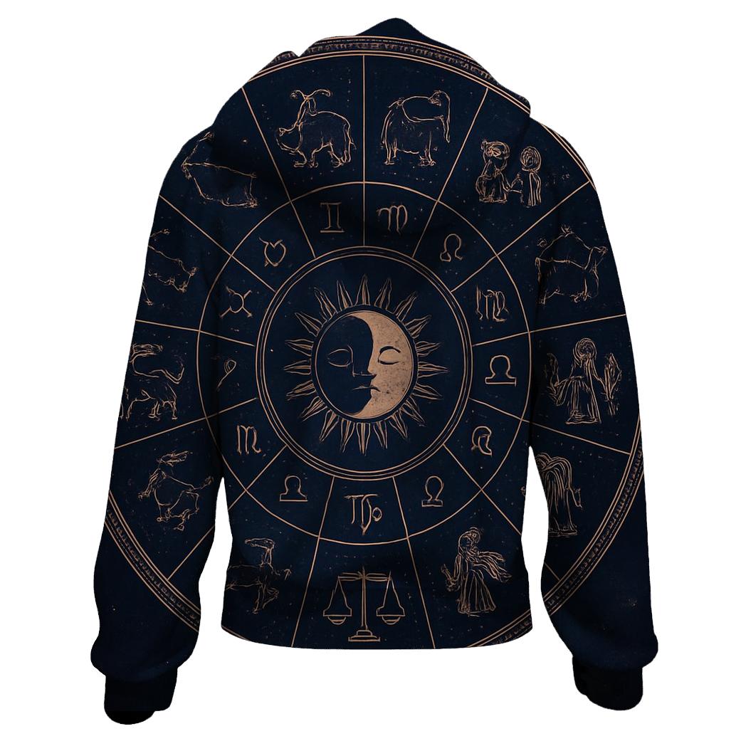 Zodiac Wheel Mandala Circle custom hoodies