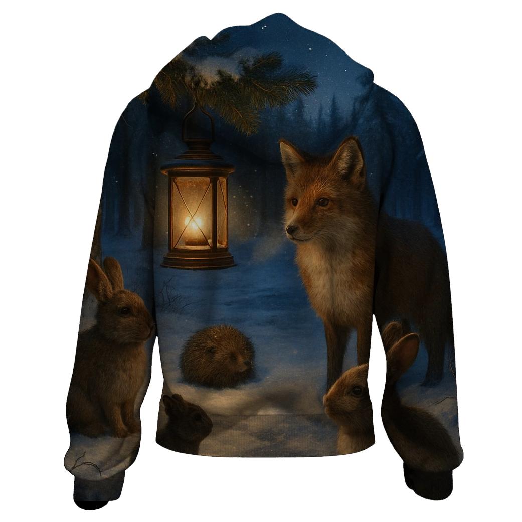 Forest Lantern Gathering embroidered hoodies