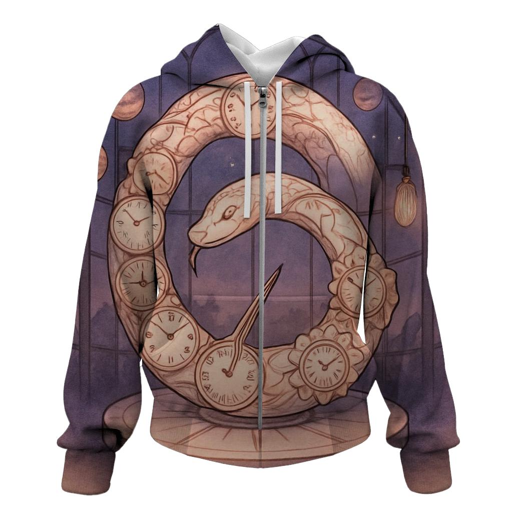 Ember Clockwork Garden graphic hoodies