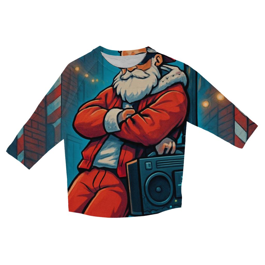 Streetwise Sunglass Santa personalized 3/4 sleeve tees