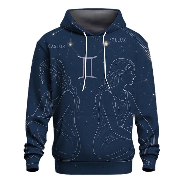Ethereal Gemini Twins Portrait hoodie trends