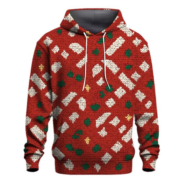 Candy Cane Herringbone Stitch Design heavyweight hoodies