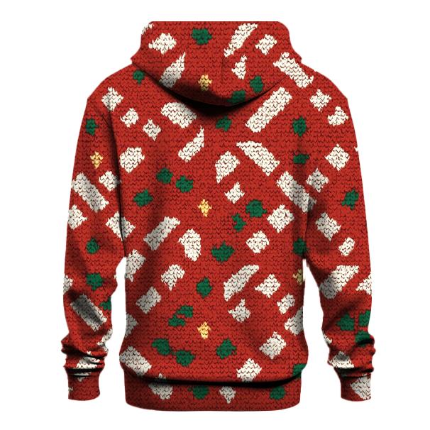 Candy Cane Herringbone Stitch Design heavyweight hoodies