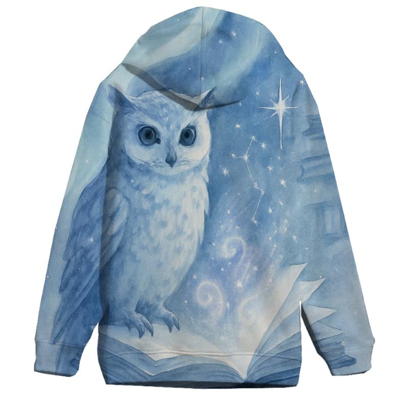 Aurora Owl Librarian printed hoodies