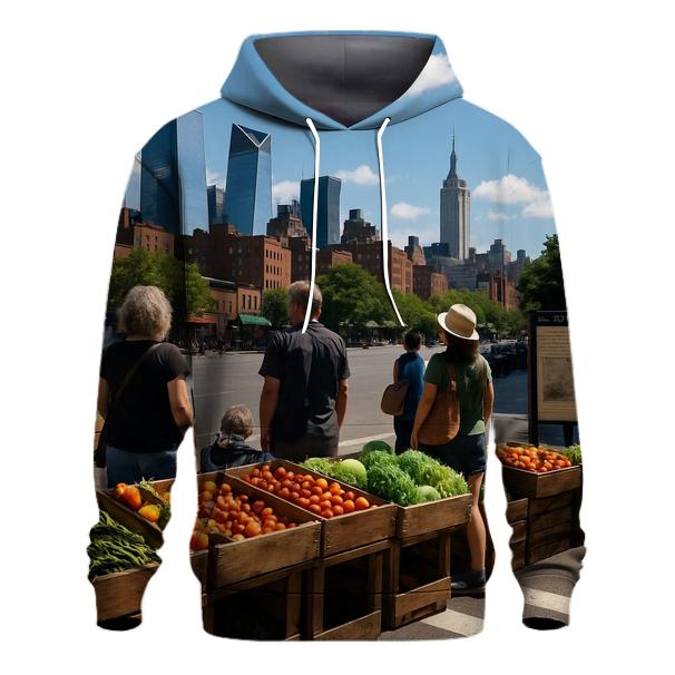 Noonday Market And Midtown Panorama graphic hoodies