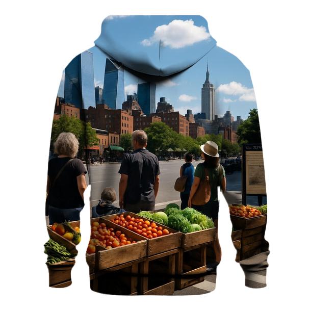 Noonday Market And Midtown Panorama graphic hoodies