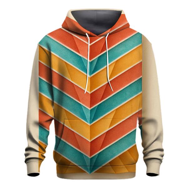 Coral Chevron Accordion lightweight hoodies