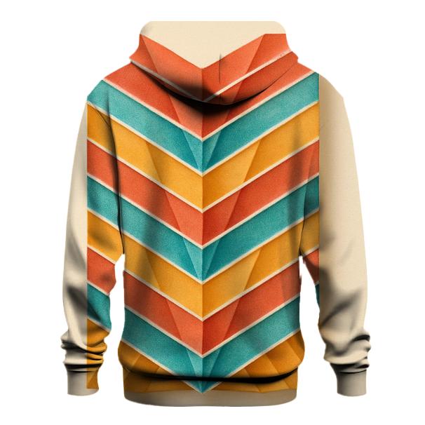 Coral Chevron Accordion lightweight hoodies