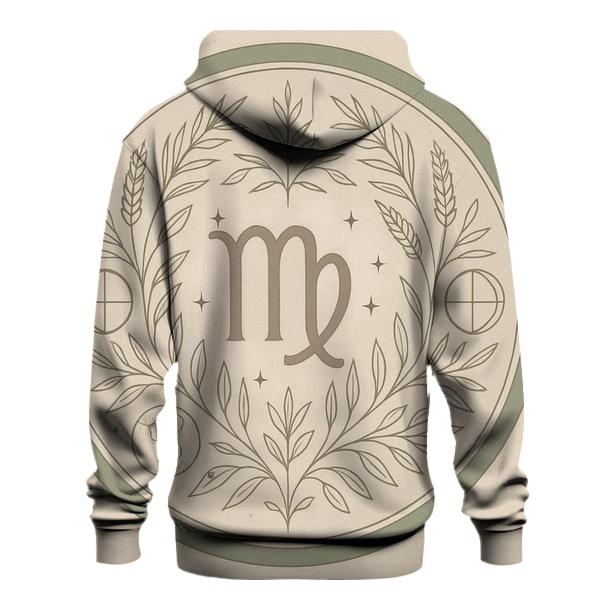 Virgo Earth Mandala Pattern designer hoodies