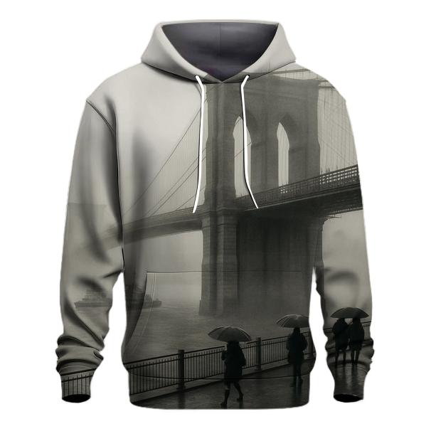 Foggy Morning Over The Bridges printed hoodies
