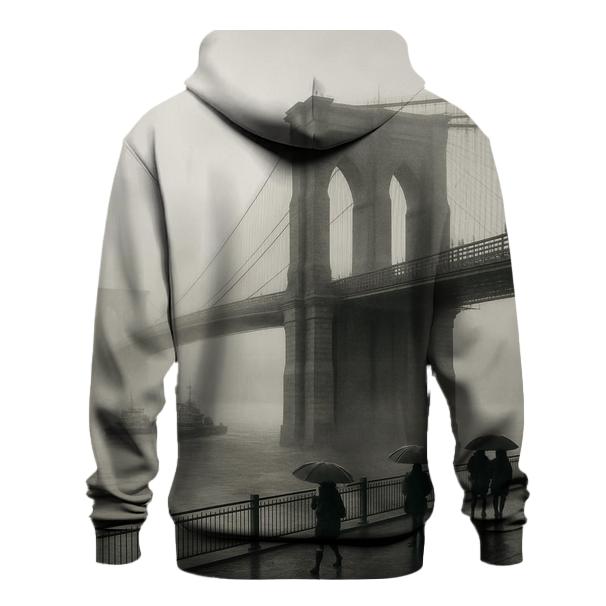 Foggy Morning Over The Bridges printed hoodies